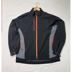 Footjoy Dryjoys Men’s golf Jacket Tour XP full zipper size Medium black-gray